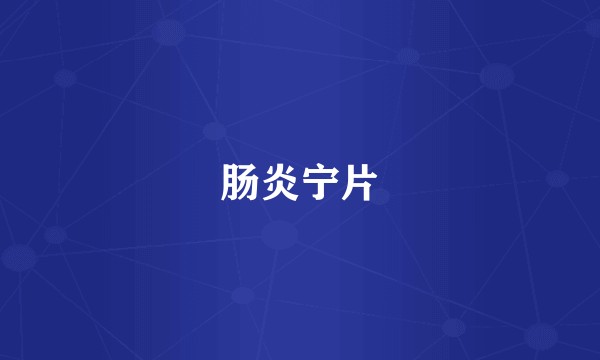 肠炎宁片