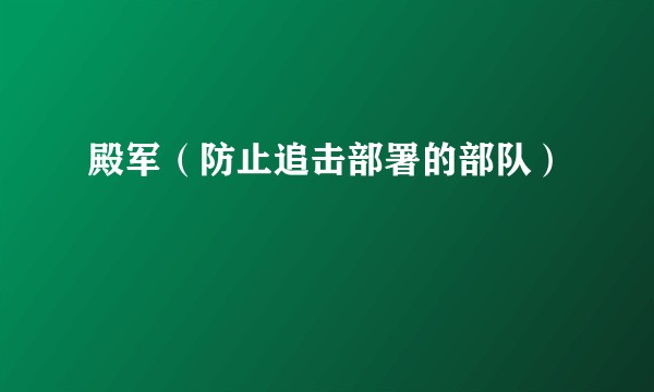 殿军(防止追击部署的部队)