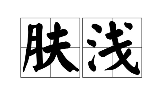 肤浅（汉语词语）
