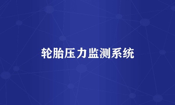 轮胎压力监测系统