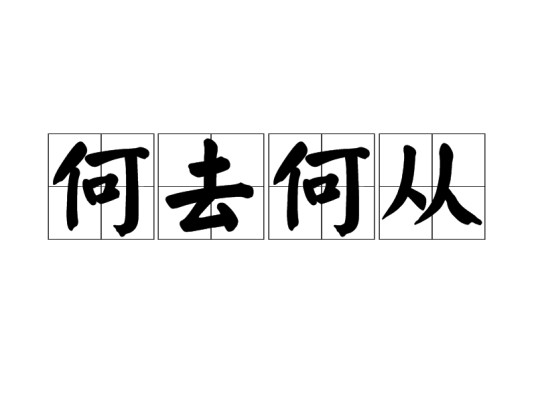 何去何从（汉语成语）