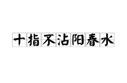 十指不沾阳春水