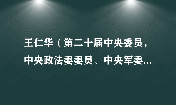 王仁华（第二十届中央委员，中央政法委委员、中央军委政法委书记）