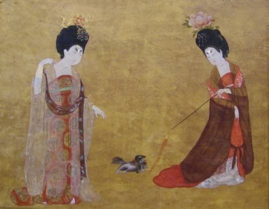 簪花仕女图(唐代周昉创作绢本设色画)