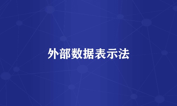 外部数据表示法
