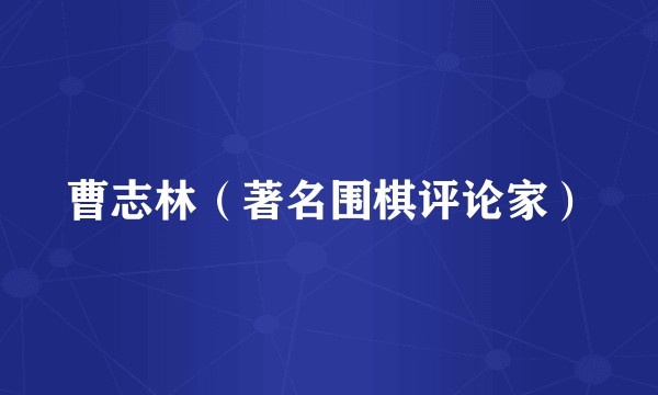 曹志林（著名围棋评论家）