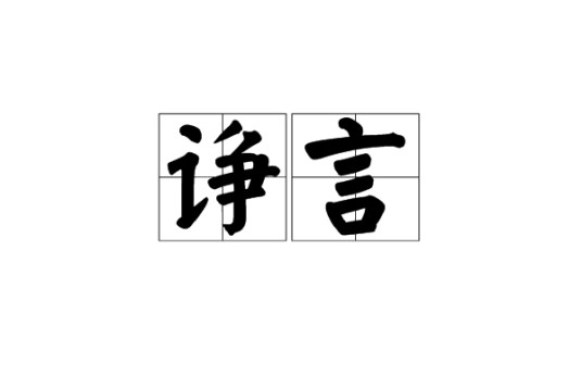 诤言（汉语词语）