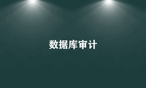 数据库审计