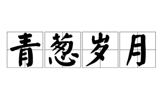 青葱岁月(汉语词汇)
