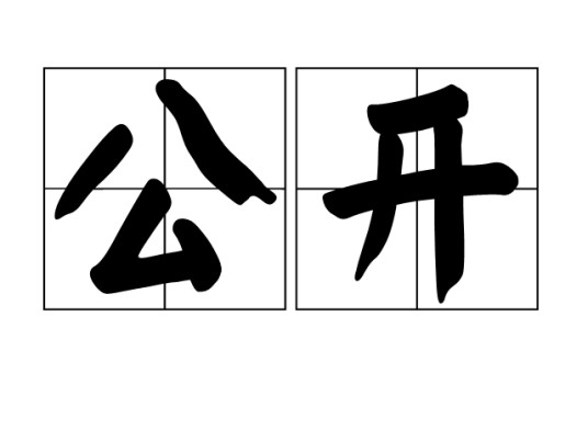 公开（汉语词语）