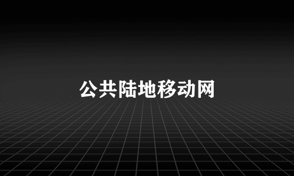 公共陆地移动网