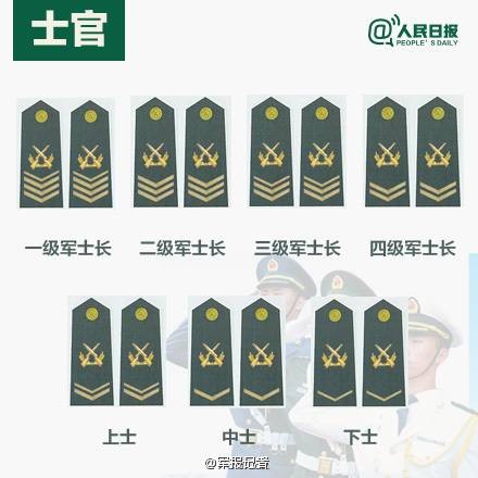士官(高于普通士兵的职业士兵)
