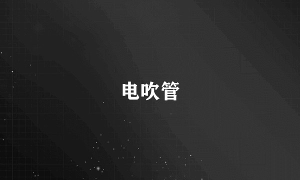 电吹管