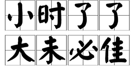 小时了了，大未必佳