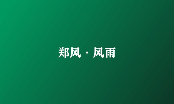 郑风·风雨