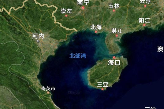 北部湾(中国南海西北部的海湾)