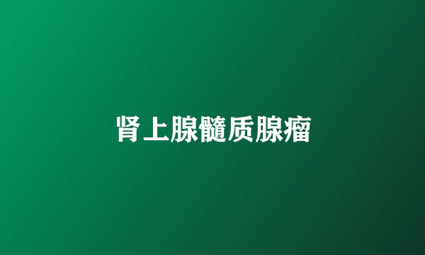 肾上腺髓质腺瘤