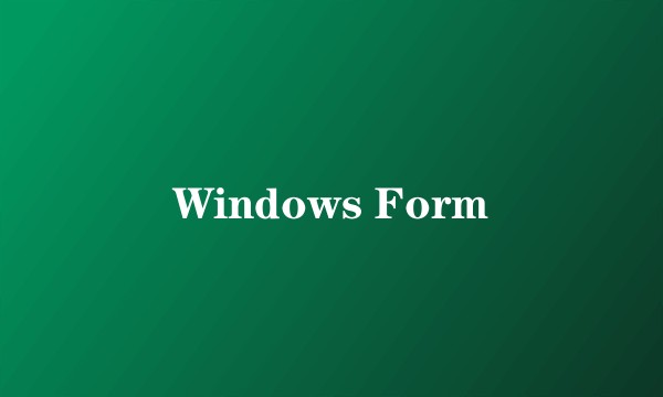 Windows Form