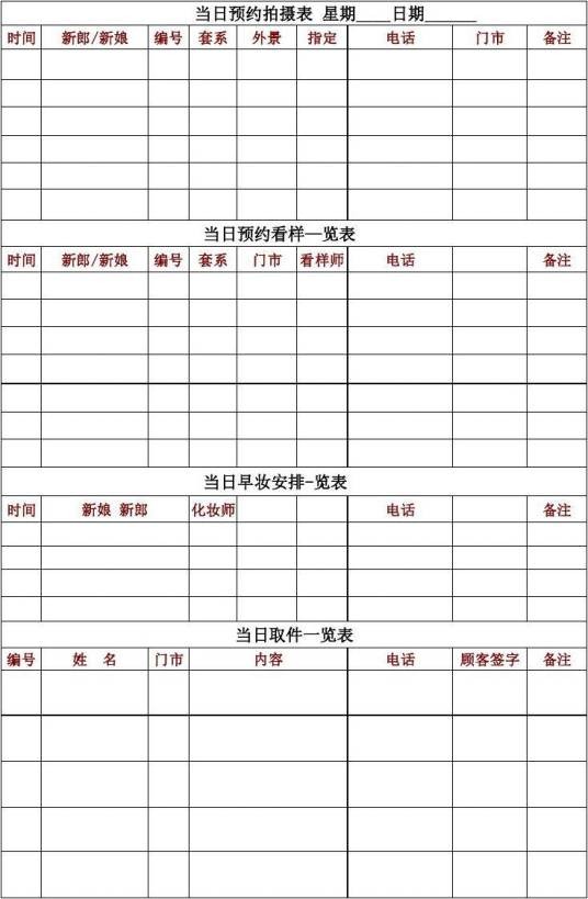 工作表