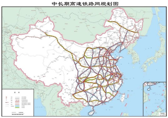 中国“八纵八横”高速铁路网