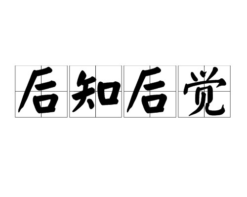 后知后觉（汉语词语）