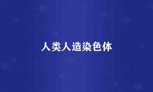 人类人造染色体