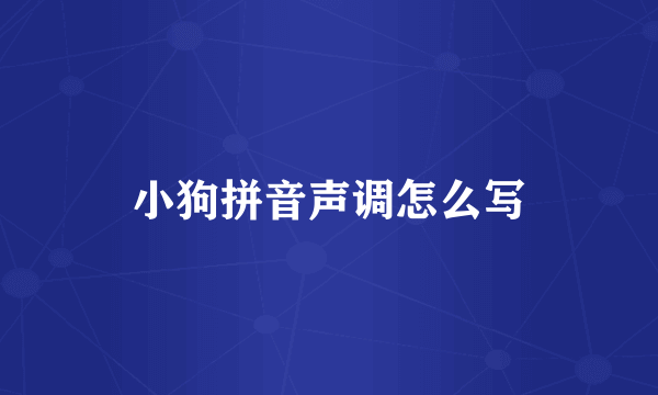 小狗拼音声调怎么写
