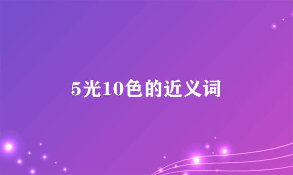 5光10色的近义词