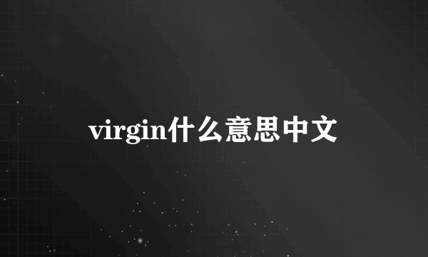 virgin什么意思中文