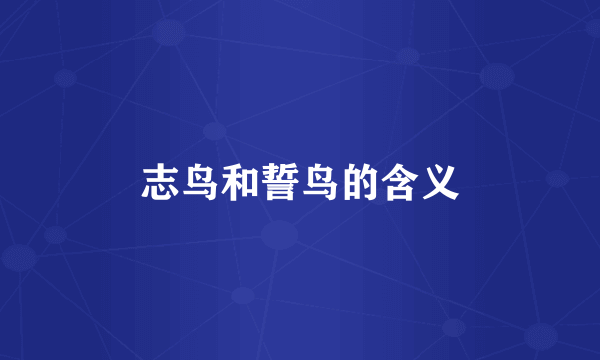 志鸟和誓鸟的含义