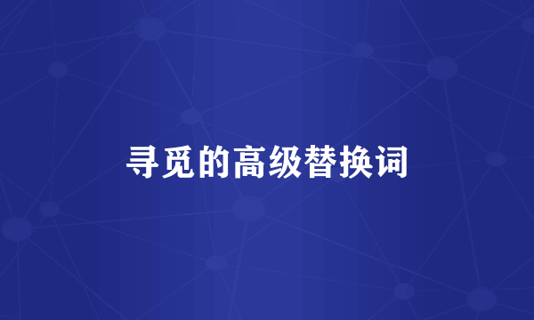 寻觅的高级替换词