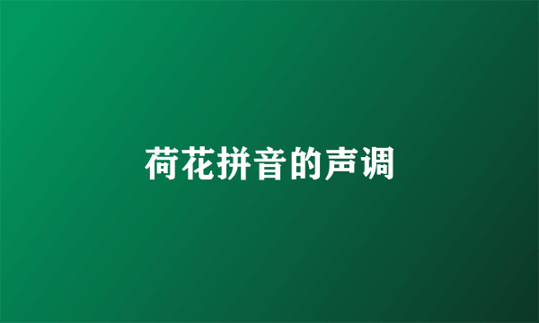 荷花拼音的声调