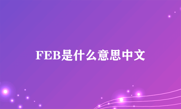 FEB是什么意思中文