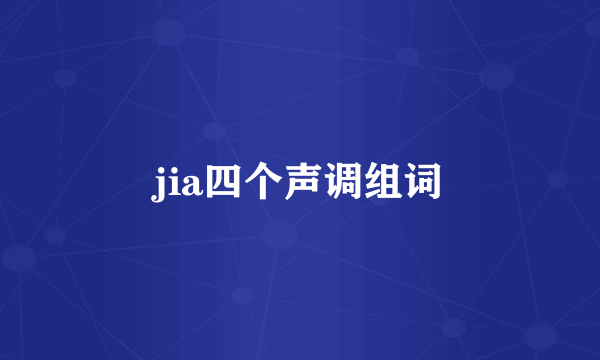 jia四个声调组词