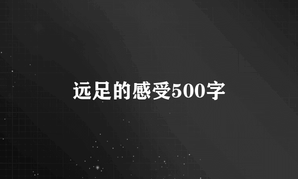 远足的感受500字
