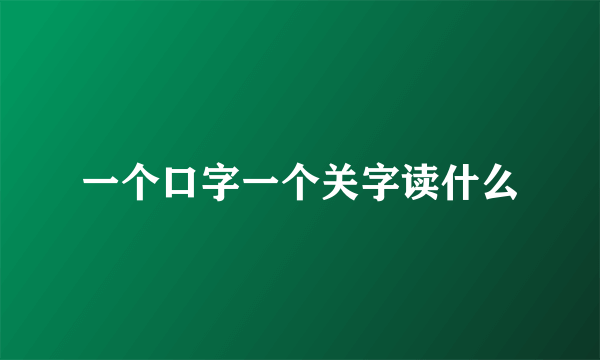 一个口字一个关字读什么
