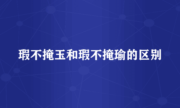 瑕不掩玉和瑕不掩瑜的区别