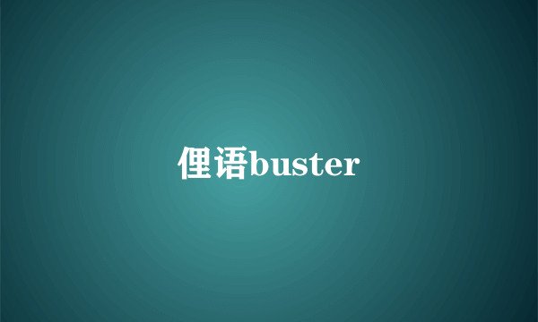 俚语buster