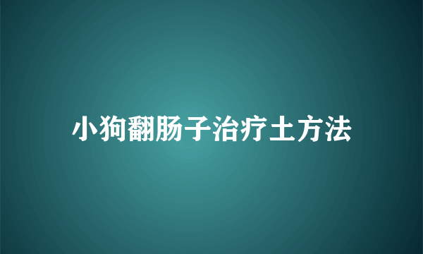 小狗翻肠子治疗土方法