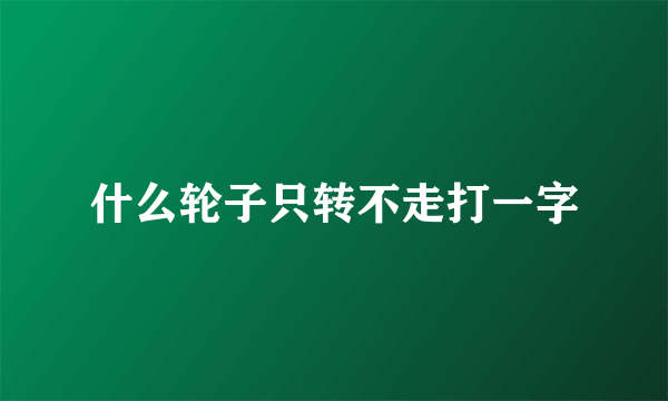 什么轮子只转不走打一字