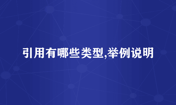 引用有哪些类型,举例说明