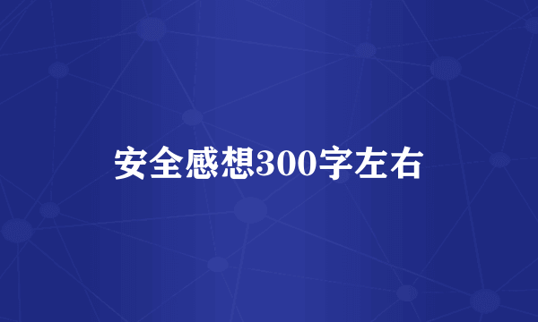 安全感想300字左右
