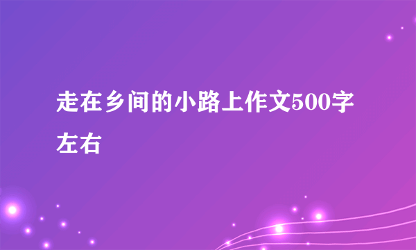 走在乡间的小路上作文500字左右