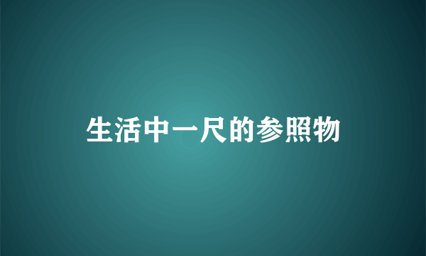 生活中一尺的参照物