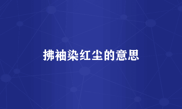 拂袖染红尘的意思