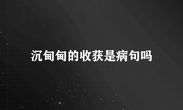 沉甸甸的收获是病句吗