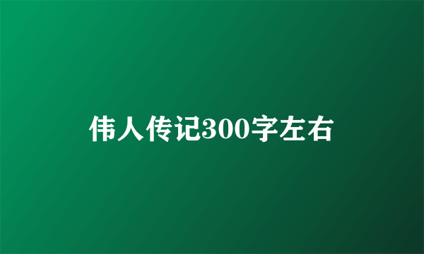 伟人传记300字左右
