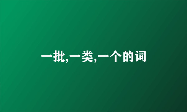 一批,一类,一个的词