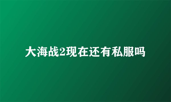 大海战2现在还有私服吗