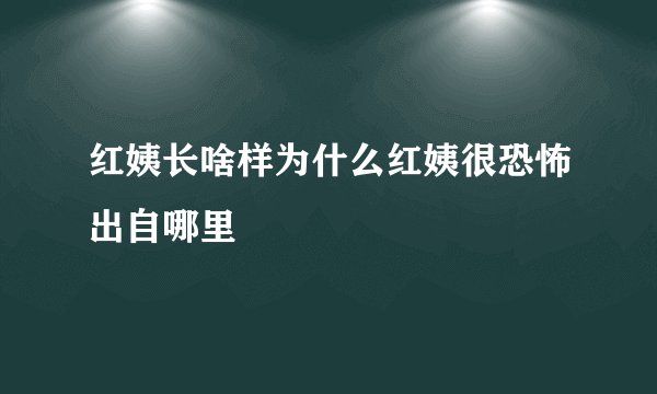 红姨长啥样为什么红姨很恐怖出自哪里